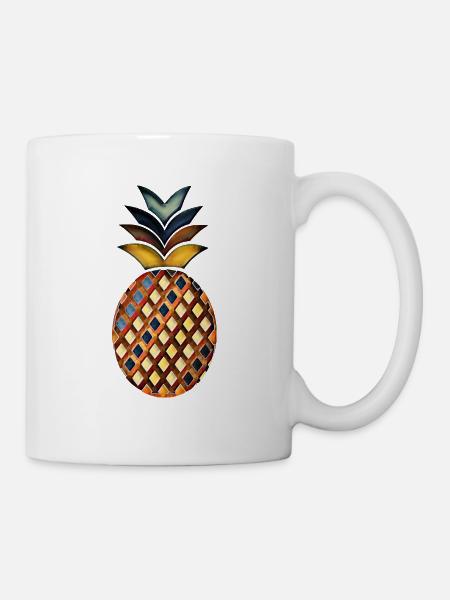 Happy Ananas Style - Tasse - Weiß