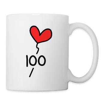 100 JAHRE. 100-jähriges Jubiläum. GEBURTSTAG 100 JAHRE. - Tasse - Weiß - Rechts
