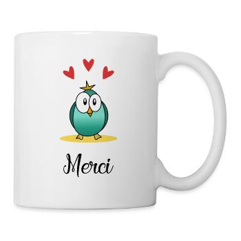MERCI. MAÎTRESSE. MAÎTRE. MERCI MAÎTRESSE - Mug blanc - blanc - Droite
