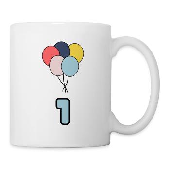 1. 1 YEAR. 1st ANNIVERSARY. BIRTHDAY 1 YEAR. ONE - Mug - white - Right