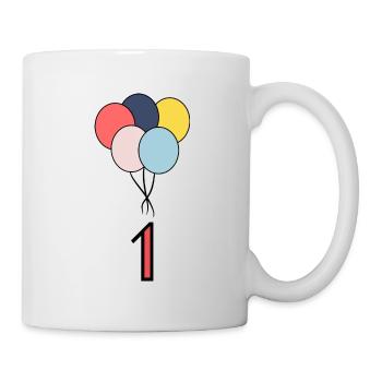 1. 1 YEAR. 1st ANNIVERSARY. 1 YEAR BIRTHDAY - Mug - white - Right