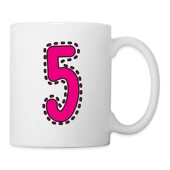 5. 5 YEARS. 5th ANNIVERSARY - Mug - white - Right