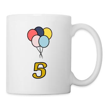 5. ANNIVERSARY. 5 YEARS. 5th ANNIVERSARY - Mug - white - Right