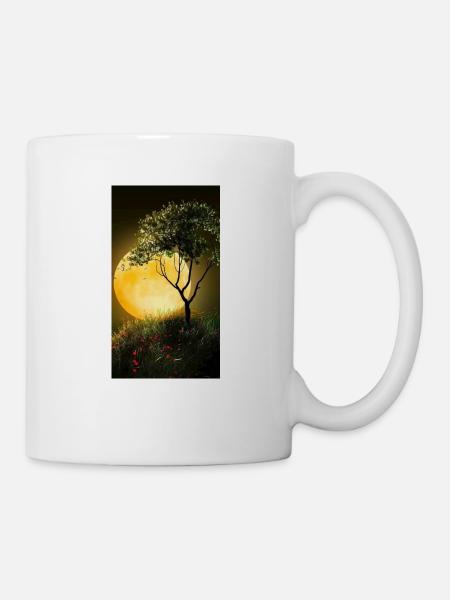 Landscape with Moon - Mug - white