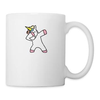 Einhorn: Dancing Queen das tanzende Einhorn - Tasse - Weiß - Rechts