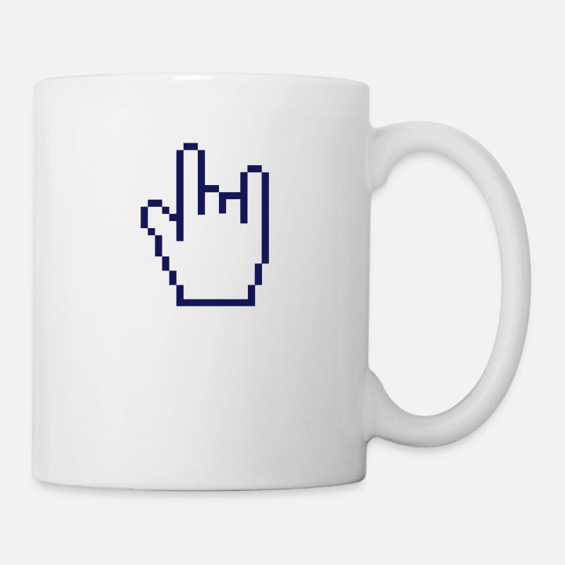 Mano cornuta - Tasse - Weiß