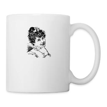 Woman laughing - Mug - white - Right