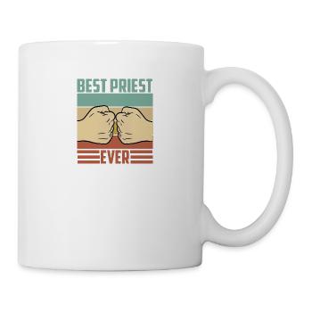 Bester Priester ever - Tasse - Weiß - Rechts