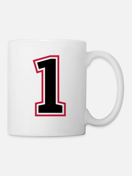 1 number - Mug - white