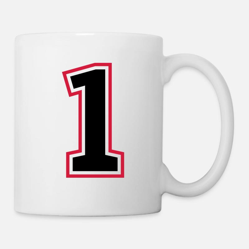 1 zahl - Tasse - Weiß