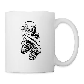 Kraken D20 RPG Spiel - Tasse - Weiß - Rechts