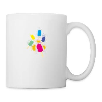 glace d’eau, colorée, glace, été, glace colorée, vacances - Mug blanc - blanc - Droite