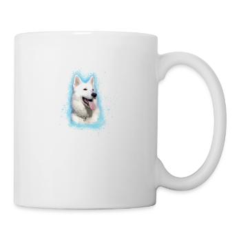 Berger Blanc Suisse,shepherd,dog,graffiti,pink - Mug - white - Right