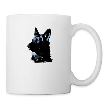 German Shepherd,German Shepherd,Dog,Blue - Mug - white - Right