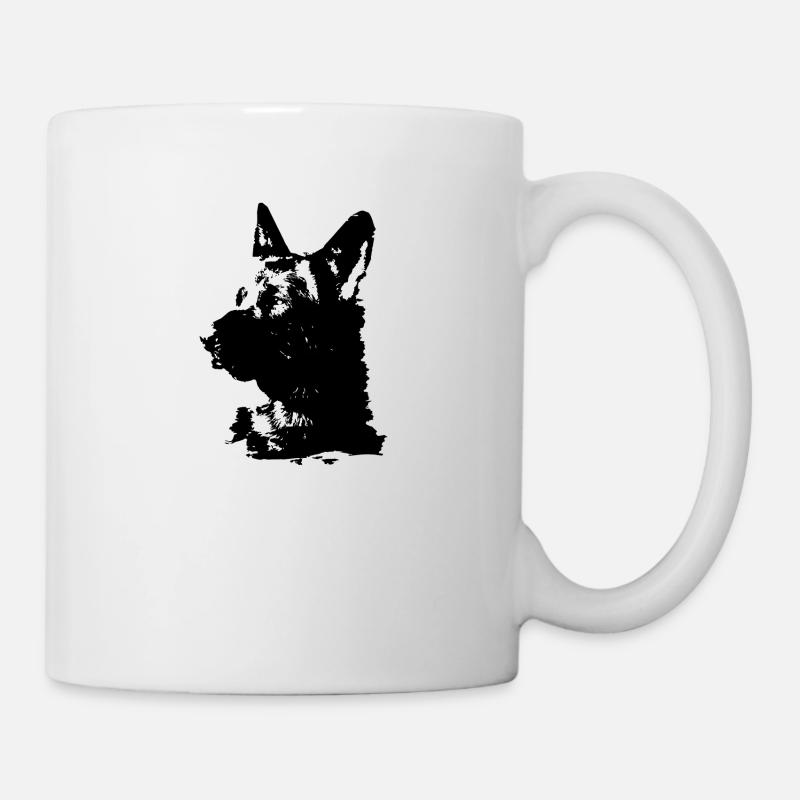 deutscher schäferhund,schäferhund,hund,schwarz - Tasse - Weiß