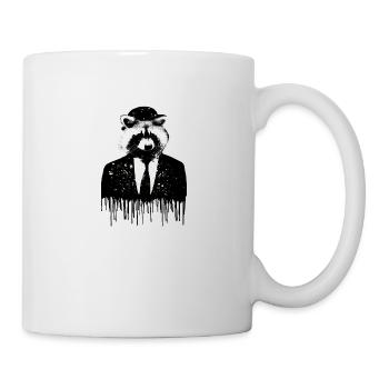 raccoon,bear,graffiti,painting,suit - Mug - white - Right