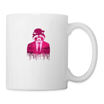 raton laveur, rose, graffiti, costume, chapeau - Mug blanc - blanc - Droite