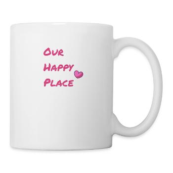 Our Happy Place Rot - Tasse - Weiß - Rechts