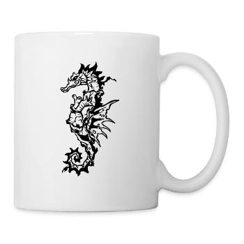 Seahorse heart and barb - Mug blanc - blanc - Droite