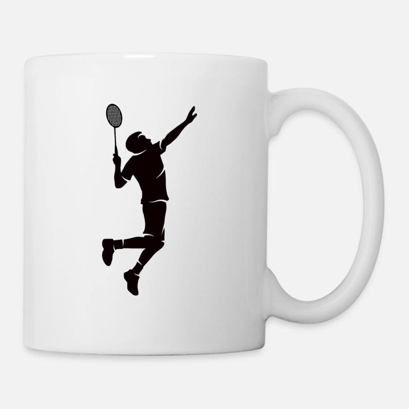 Badminton Silhouette Badminton Player Badminton - Mug blanc - blanc