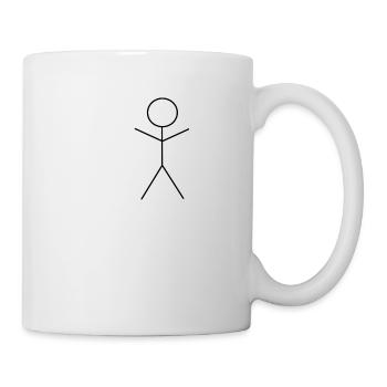 Figure de bâton simple - Mug blanc - blanc - Droite