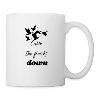 Funny Flamingo Calm The Flock Down - Mug blanc - blanc - Droite