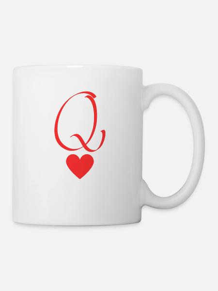 Reine de coeurs - Queen - Mug blanc - blanc