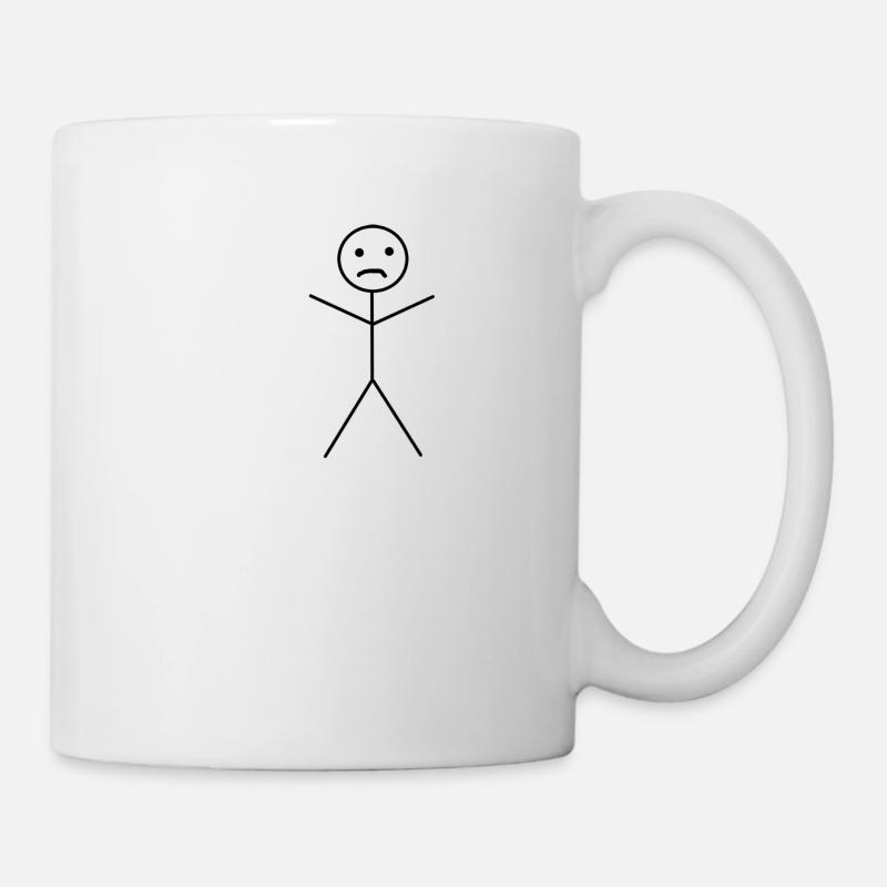 Strichmann Traurig - Tasse - Weiß