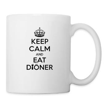 Keep calm and eat doner - Tasse - Weiß - Rechts