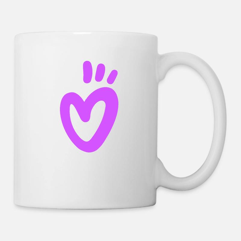 T-shirt coeur - Mug blanc - blanc