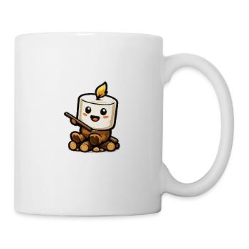 Des guimauves câlines près du feu de camp - Mug blanc - blanc - Droite