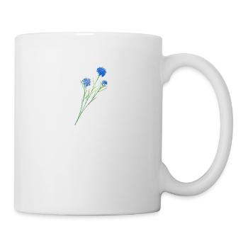 Kornblume. - Tasse - Weiß - Rechts