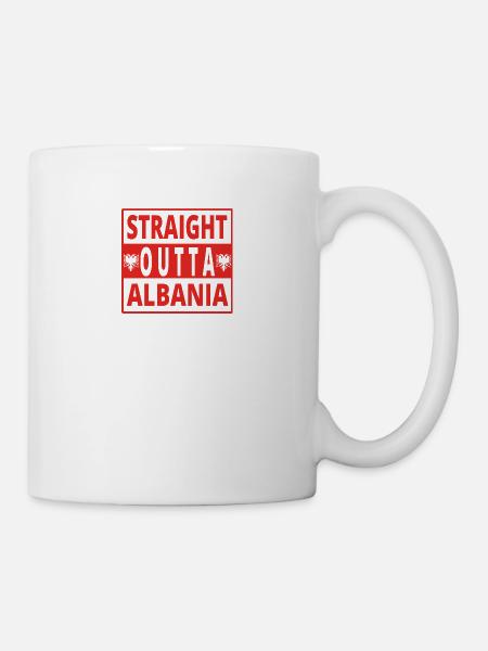 Straight outta ALBANIA Albania - Mug - white