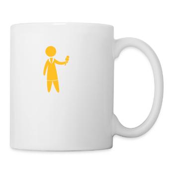 Reporter Speaks Into The Microphone - Mug - white - Right