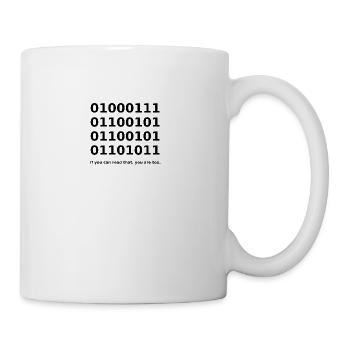 Binary / Binary Code Binary Code Funny T-Shirt - Mug - white - Right