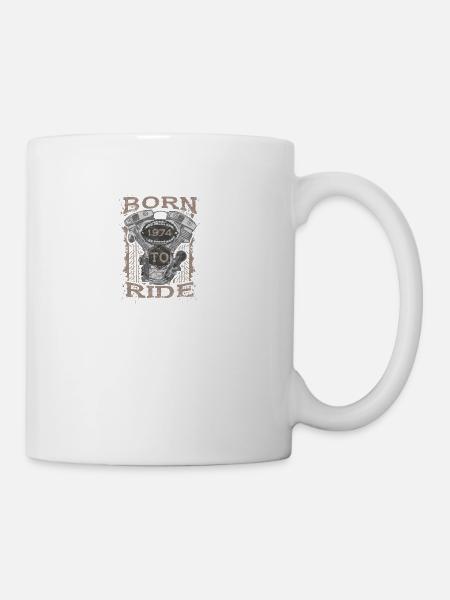Born to Ride motorcycle 1974 - Tasse - Weiß