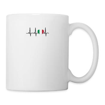 I LOVE ekg heartbeat Italien italia italy - Tasse - Weiß - Rechts