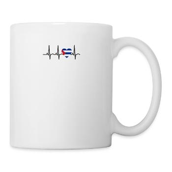 J'AIME Cuba rythme cardiaque EKG - Mug blanc - blanc - Droite
