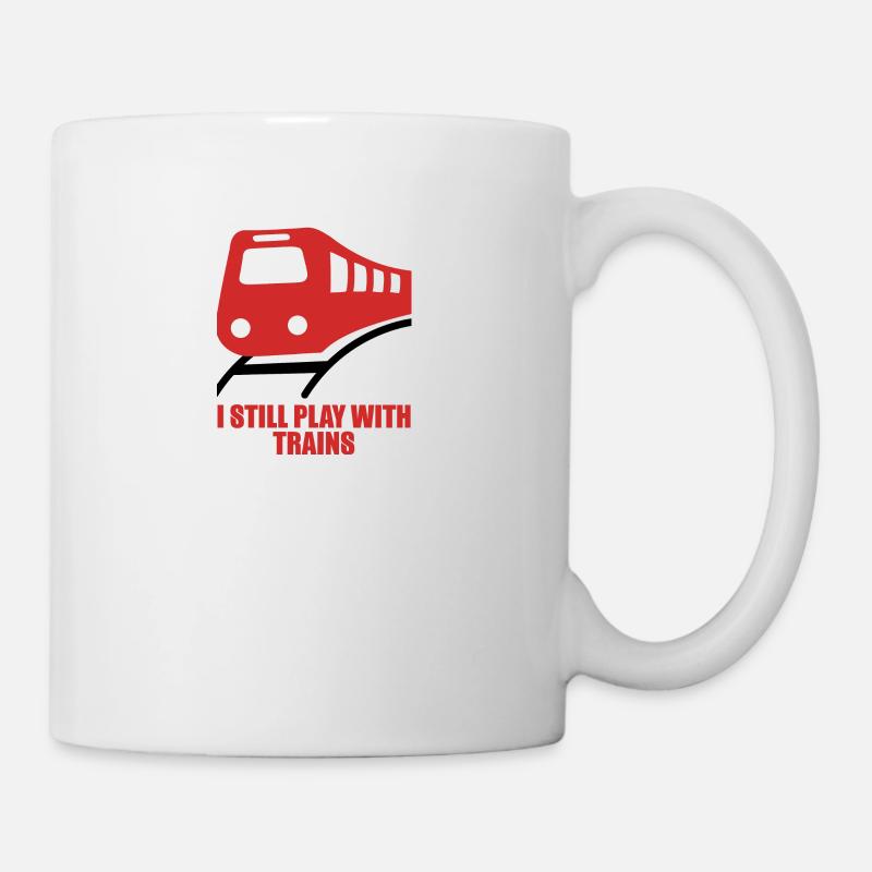 Les conducteurs, les conducteurs de train, train, métro, ICE, train - Mug blanc - blanc
