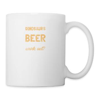 Dinosaurier hatten kein Bier - Tasse - Weiß - Rechts