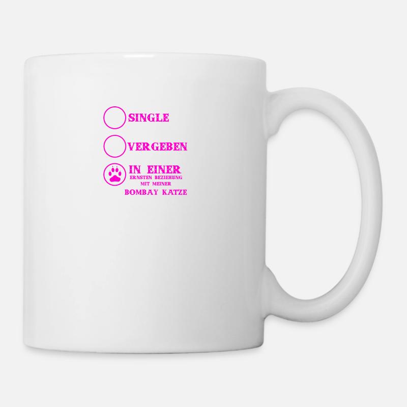 Beziehung Katzen liebe BOMBAY KATZE - Tasse - Weiß