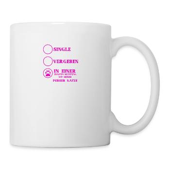 Beziehung Katzen liebe PERSER KATZE - Tasse - Weiß - Rechts