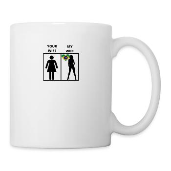 Brésil cadeau ma femme votre - Mug blanc - blanc - Droite