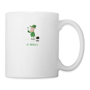 Saint Patrick's Day Pot of Gold Irish Leprechaun - Mug blanc - blanc - Droite