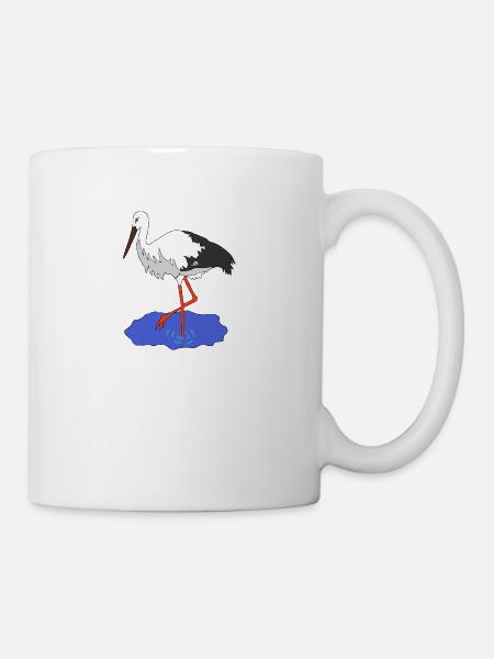 cigogne - Mug blanc - blanc
