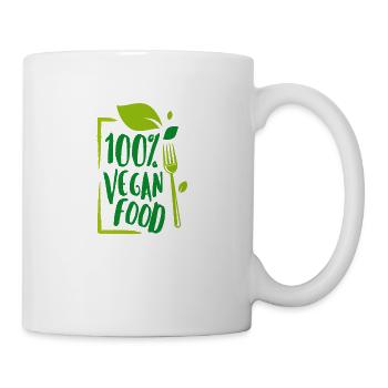 100% vegan food - Mug - white - Right