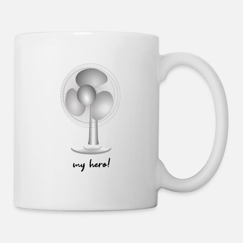 Ventilator mein Held! - Tasse - Weiß