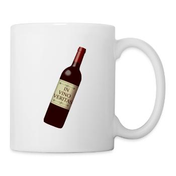 weinflasche in vino veritas - Tasse - Weiß - Rechts
