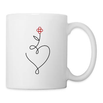 Fleur - Mug blanc - blanc - Droite