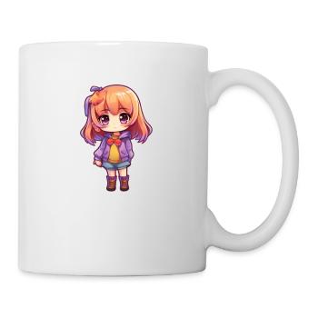 Süßes Manga Mädchen - Tasse - Weiß - Rechts